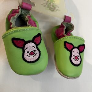 Disney Baby Piglet Moccasins Leather Shoes Winnie the Pooh 0–6M NWT